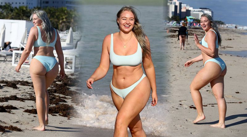 Iskra Lawrence – Bikini Candids in Miami