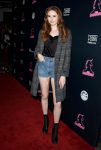 Karen Gillian Sexy Legs Wearing Denim Shorts