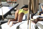 Karrueche Tran Yellow Swimsuit