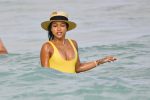 Karrueche Tran Yellow Swimsuit