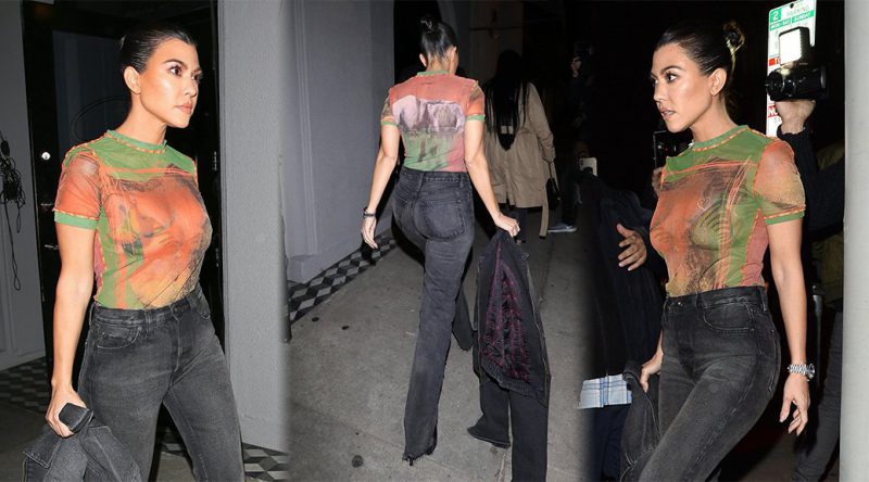 Kourtney Kardashian – Sexy Candids at Craig’s In West Hollywood