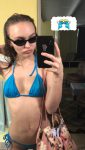 Lily Rose Depp Blue Bikini