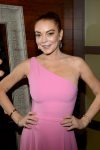 Lindsay Lohan In Pink Dress