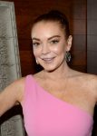 Lindsay Lohan In Pink Dress