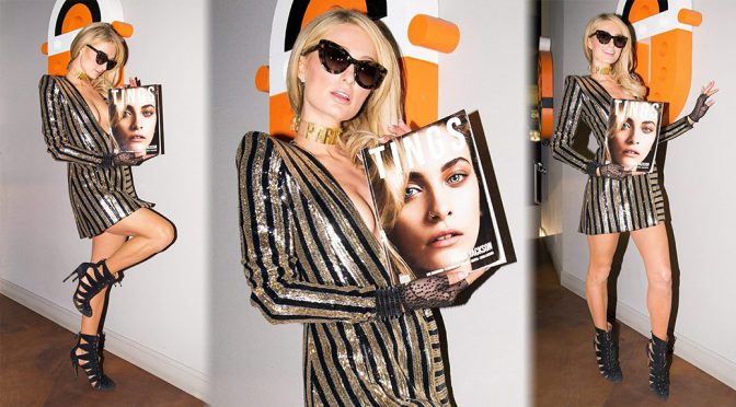 Paris Hilton Sexy Legs In Short Dress