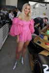 Rita Ora Sexy In Pink Dress