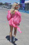 Rita Ora Sexy In Pink Dress