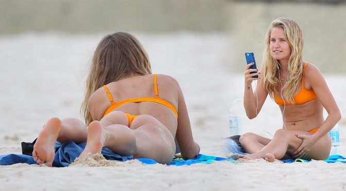Sailor Brinkley Cook in a Bikini on Bondi Beach in Sydney