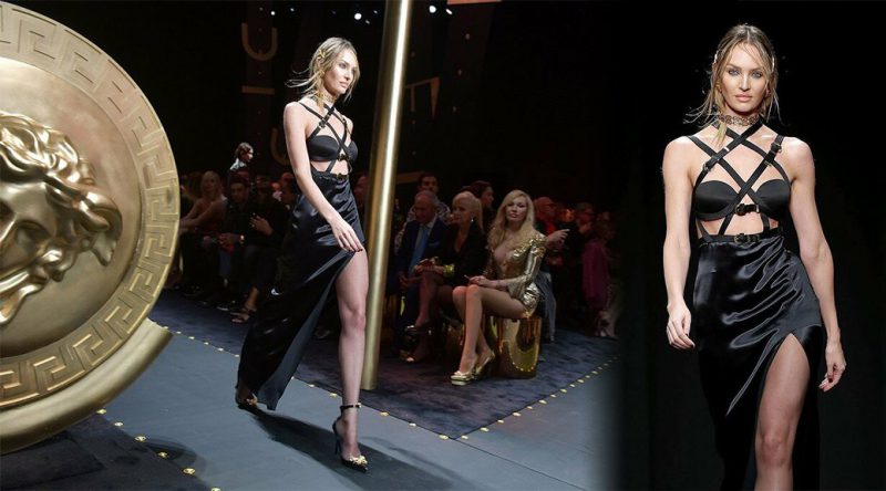 Candice Swanepoel – Versace Fashion Show in Milan