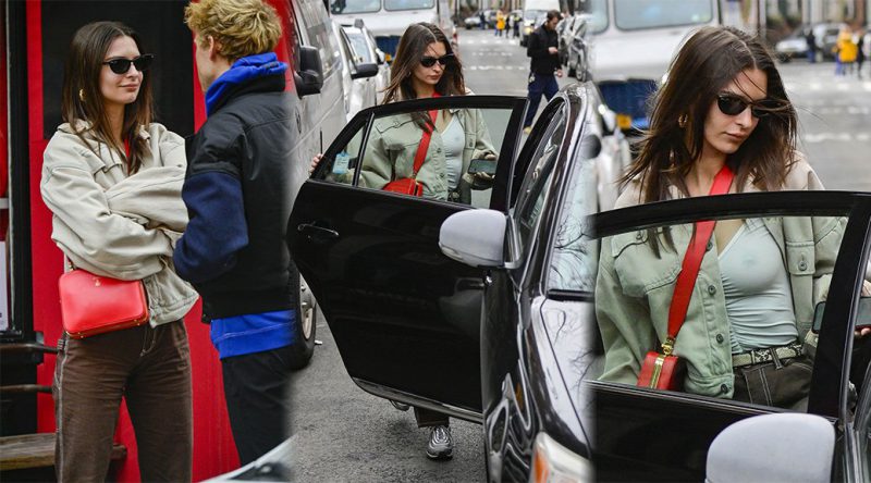 Emily Ratajkowski – Braless Boobs in New York