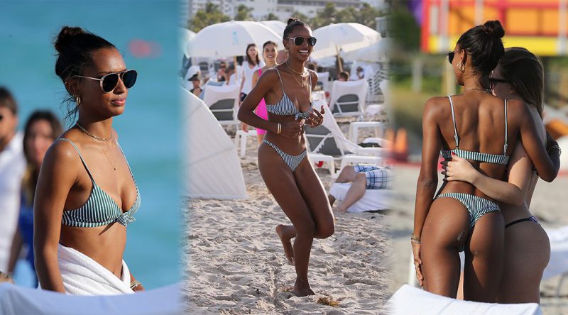 Jasmine Tookes – Bikini Candids in Miami