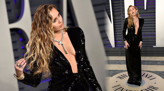 Miley Cyrus – 2019 Vanity Fair Oscar Party in Beverly Hills