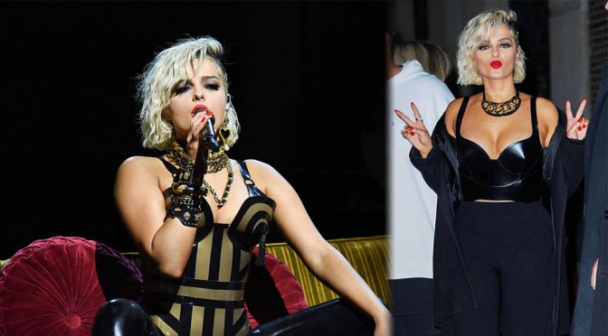 Bebe Rexha at “The Stephen Colbert Show” in New York