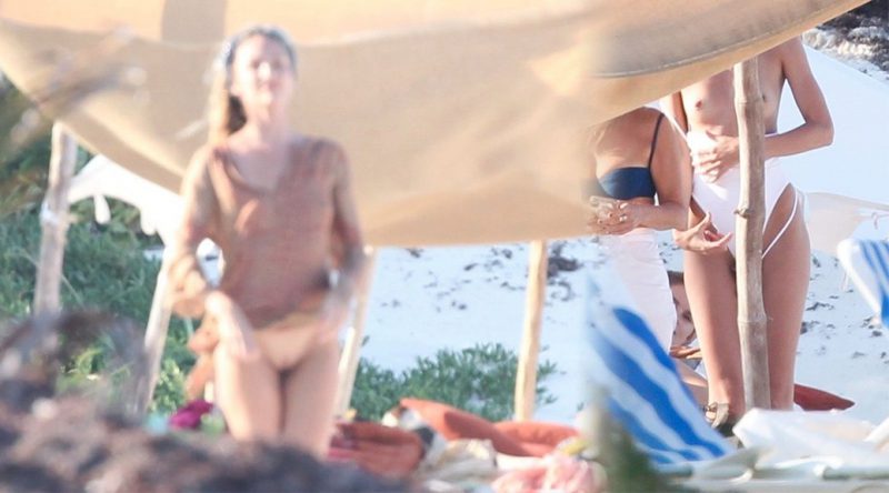 Candice Swanepoel – Naked Candids at a Beach in Tulum