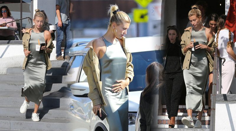 Hailey Baldwin – Braless Candids in Laguna Beach
