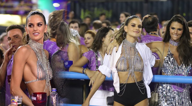 Izabel Goulart – Sexy Braless Candids at Carnival in Rio De Janeiro