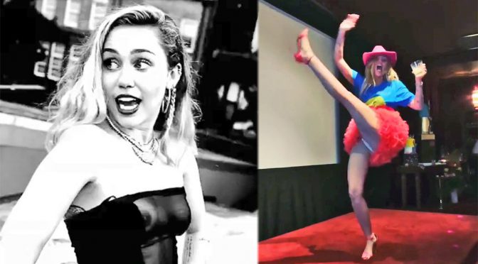 Miley Cyrus – Nipslip and Upskirt Instagram Videos