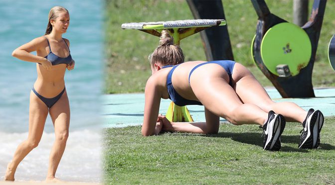 Sailor Brinkley-Cook – Bikini Candids on Coogee Beach in Sydney