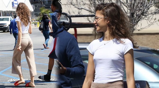 Zendaya Coleman – Braless Candids in Los Angeles