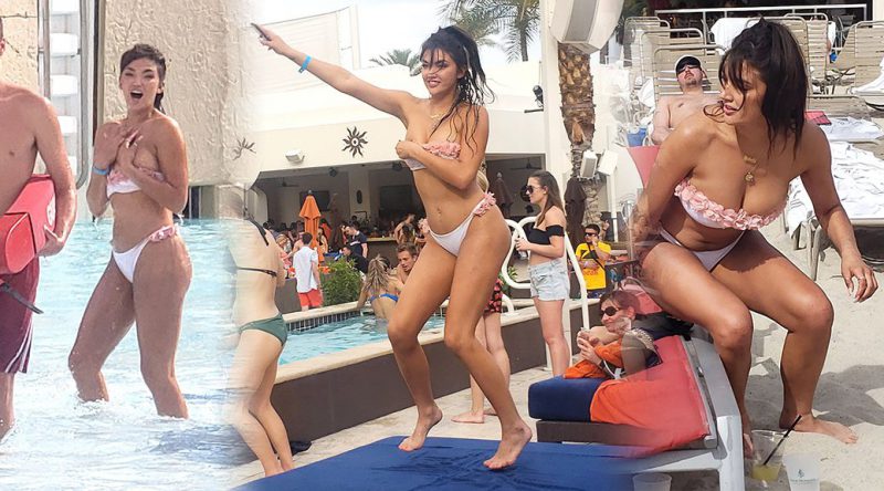 Hailee Lautenbach – Sexy Bikini Candids at the pool in Las Vegas