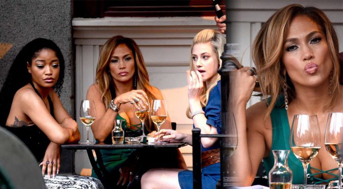 Jennifer Lopez – Sexy Cleavage on “Hustlers” Movie Set in New York