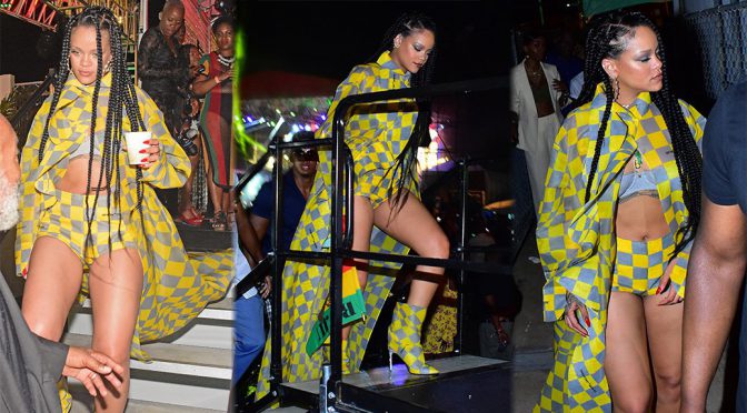 Rihanna – Sexy Legs at Buju Banton concert in Barbados