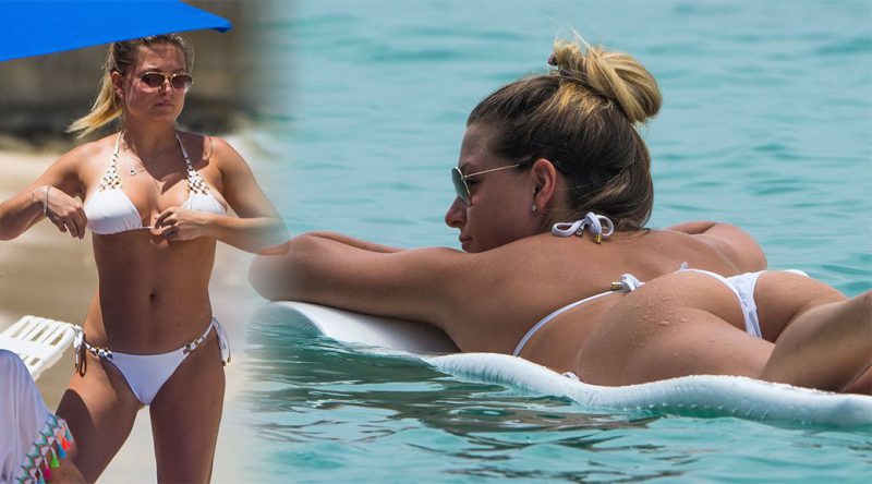 Zara Holland – Bikini Candids at a Beach in Barbados