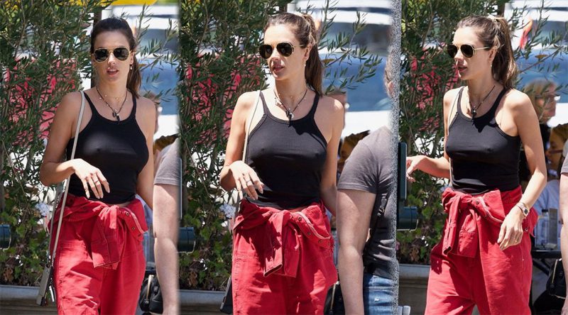 Alessandra Ambrosio – Braless Pokies in Los Angeles