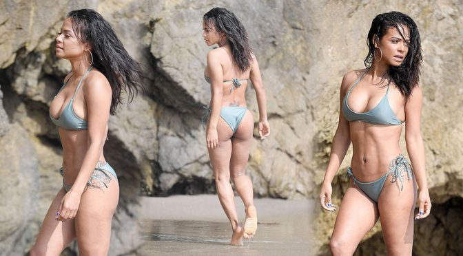 Christina Milian – Bikini Photoshoot Candids in Malibu