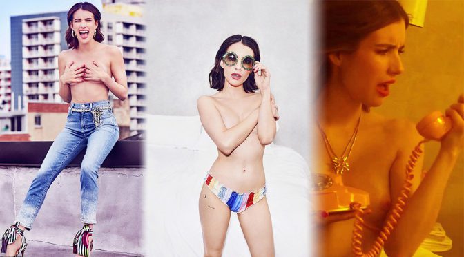 Emma Roberts – Cosmopolitan Magazine Topless Photoshoot (June 2019) (NSFW)