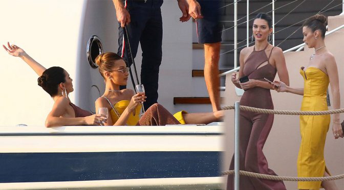 Kendall Jenner & Bella Hadid – Sexy Candids at Yacht in Monaco