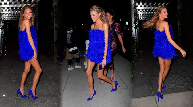 Martha Hunt – Leggy Candids at Birthday Party in New York