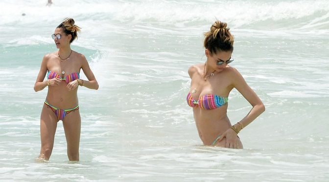 Melissa Satta – Bikini Candids in Dubai