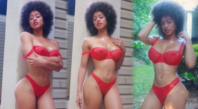 Stormi Maya – Hot Red Lingerie Photoshoot