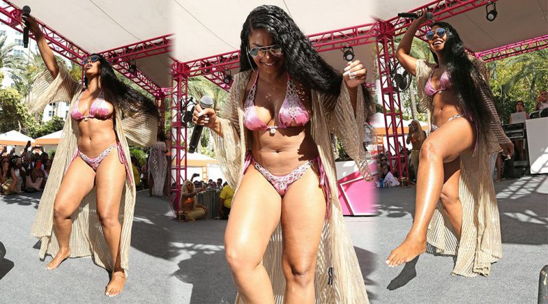 Ashanti performS live at Flamingo Las Vegas Go Pool Dayclub