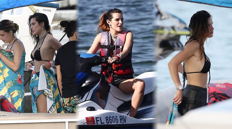 Bella Thorne in a Bikini on a Jetski in Miami