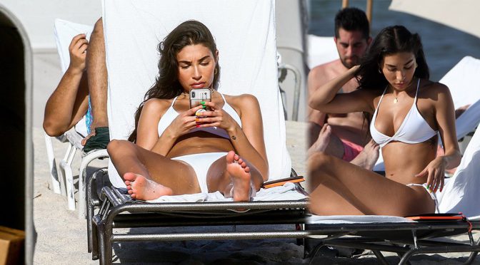 Chantel Jeffries in a Bikini on the Beach in Miami