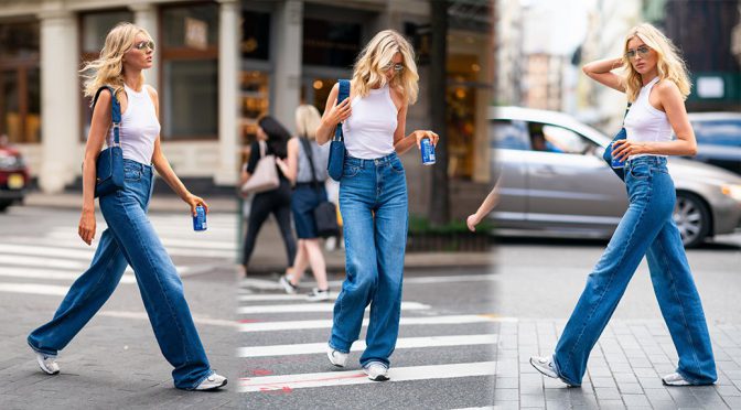 Elsa Hosk – Braless Candids in New York