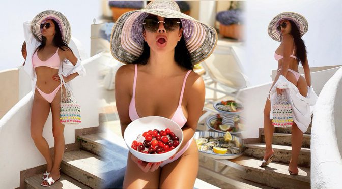 Nicole Scherzinger – Sexy Pink Bikini Photoshoot
