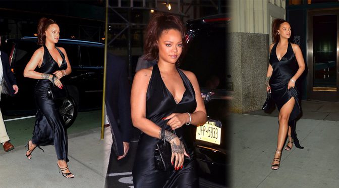 Rihanna Sexy Legs And Braless Boobs