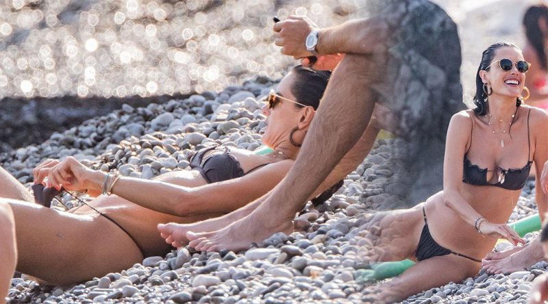 Alessandra Ambrosio – Bikini Candids in Nerano