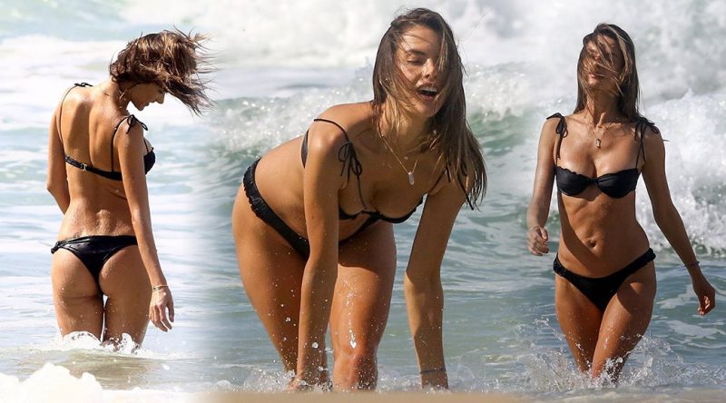 Alessandra Ambrosio – Bikini Candids on the Beach in Porto Alegre