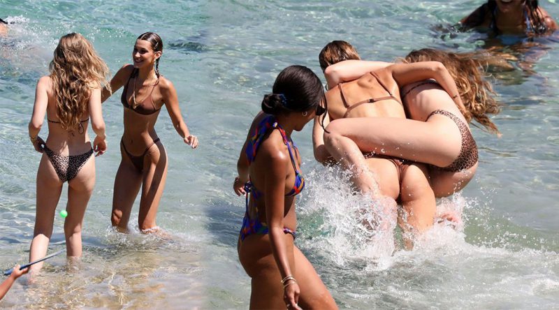 Gigi Hadid & Bella Hadid – Bikini Candids on Mykonos Island