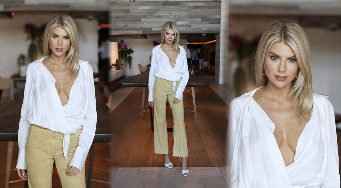Charlotte McKinney – Braless Cleavage at 1 Hotel in Miami Beach