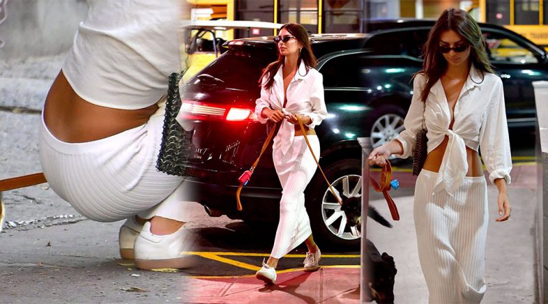 Emily Ratajkowski – Braless Candids in New York