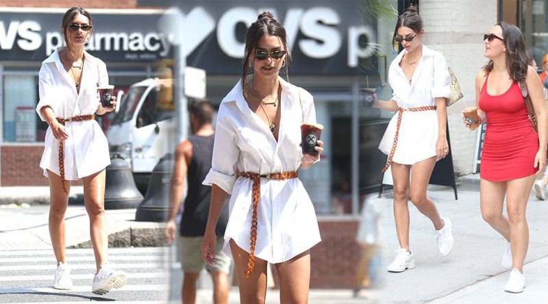 Emily Ratajkowski – Leggy Candids in New York