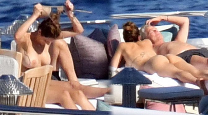 Katharine McPhee – Topless Candids in Capri (NSFW)
