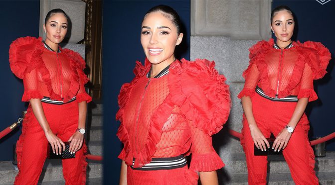 Olivia Culpo – Braless at Tag Heuer Event in New York