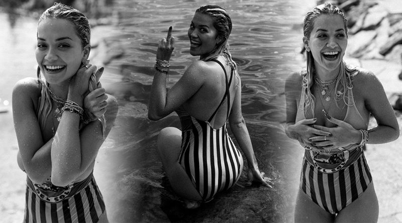 Rita Ora – Sexy Sheer Swimsuit Photoshoot
