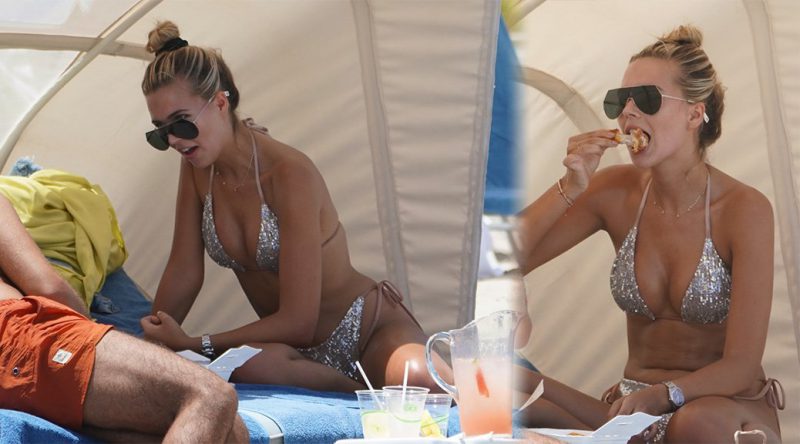 Sandra Kubicka in a Bikini on the Beach in Miami